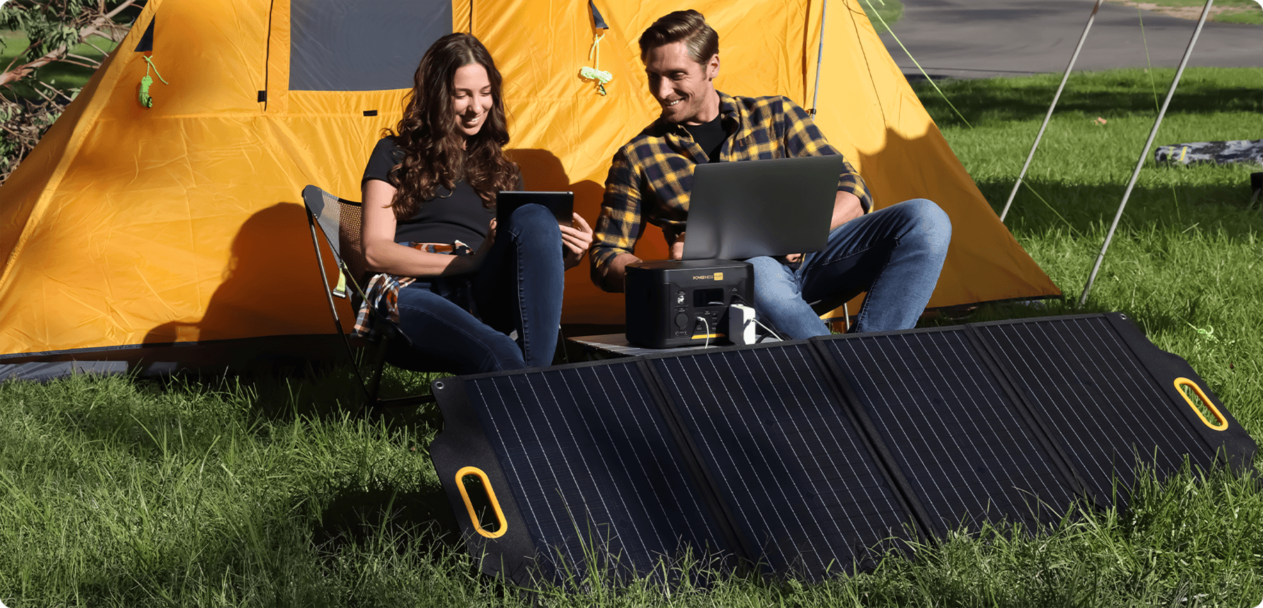 Using solar generator 500 outdoor